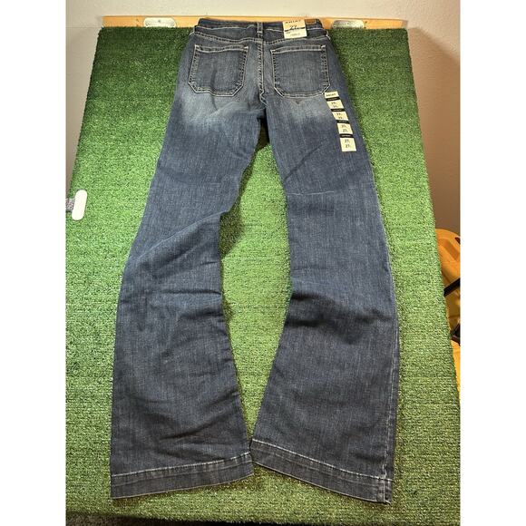 Ariat Women’s High Rise Trouser 27L Russell’s Western Flare Denim Wide Leg Jeans - Picture 11 of 11